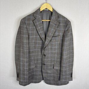 Joseph Abboud Heritage Sport Coat 42R E. Thomas Wool Silk Linen Plaid Jacket